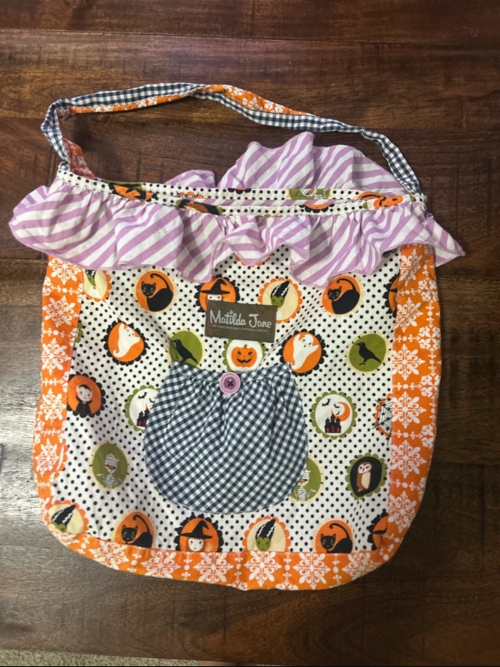 Matilda Jane Orange & Purple Halloween Print Tote